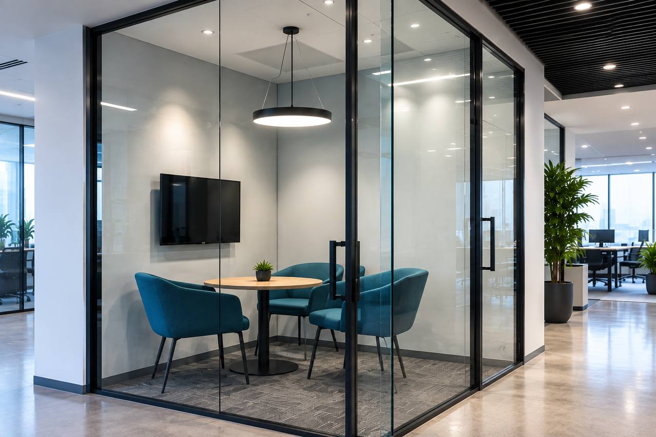 Офисная перегородка из стекла на заказ — фото 2